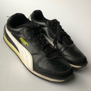 Vintage European black leather Puma sneakers 7